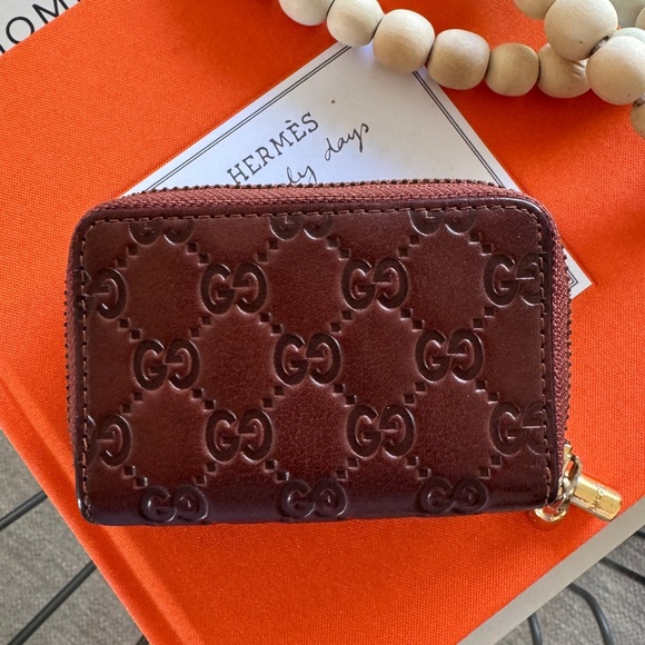 🌟SALE🌟GUCCI Guccisima Brown Leather Compact Wallet/Key Case. EXCELLENT condition - Picture 4 of 14